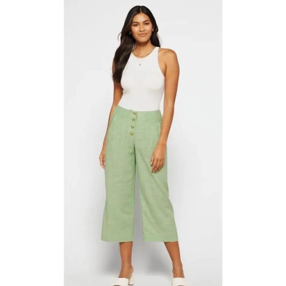 Violets & Roses Linen Crop Pants - Picture 12 of 12